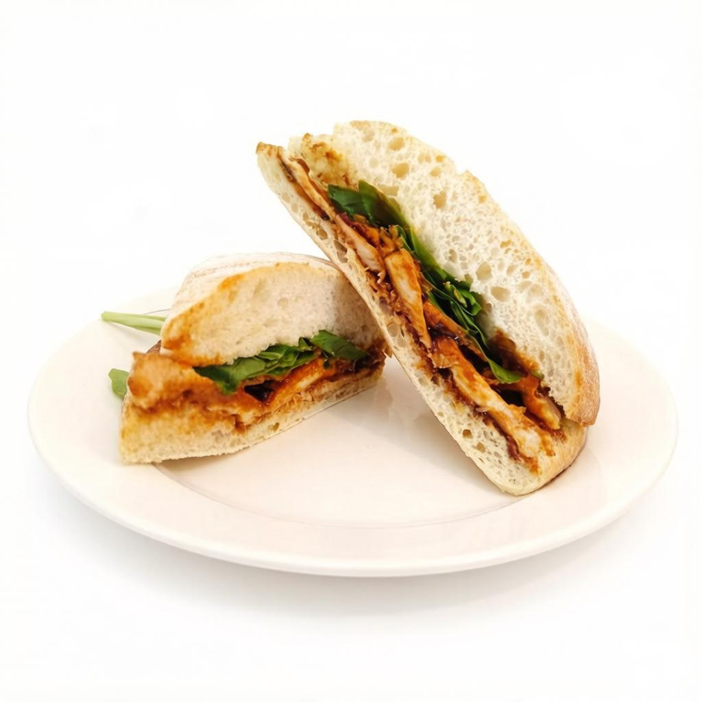 Combinação perfeita de filé de frango grelhado, queijo cheddar, rúcula fresca, bacon crocante e nosso molho barbecue especial.