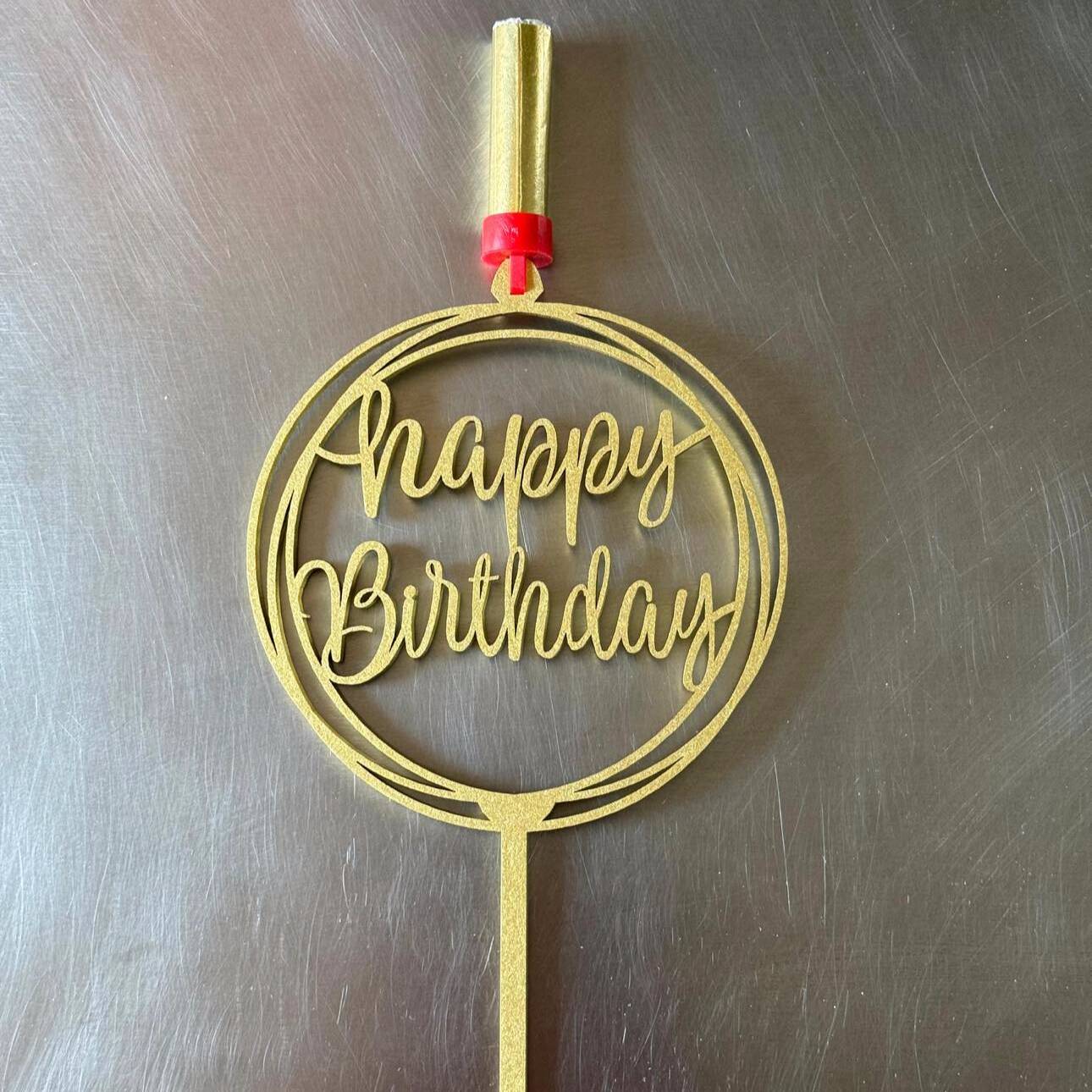 Vela Happy Birthday. Con Pirotecnia.