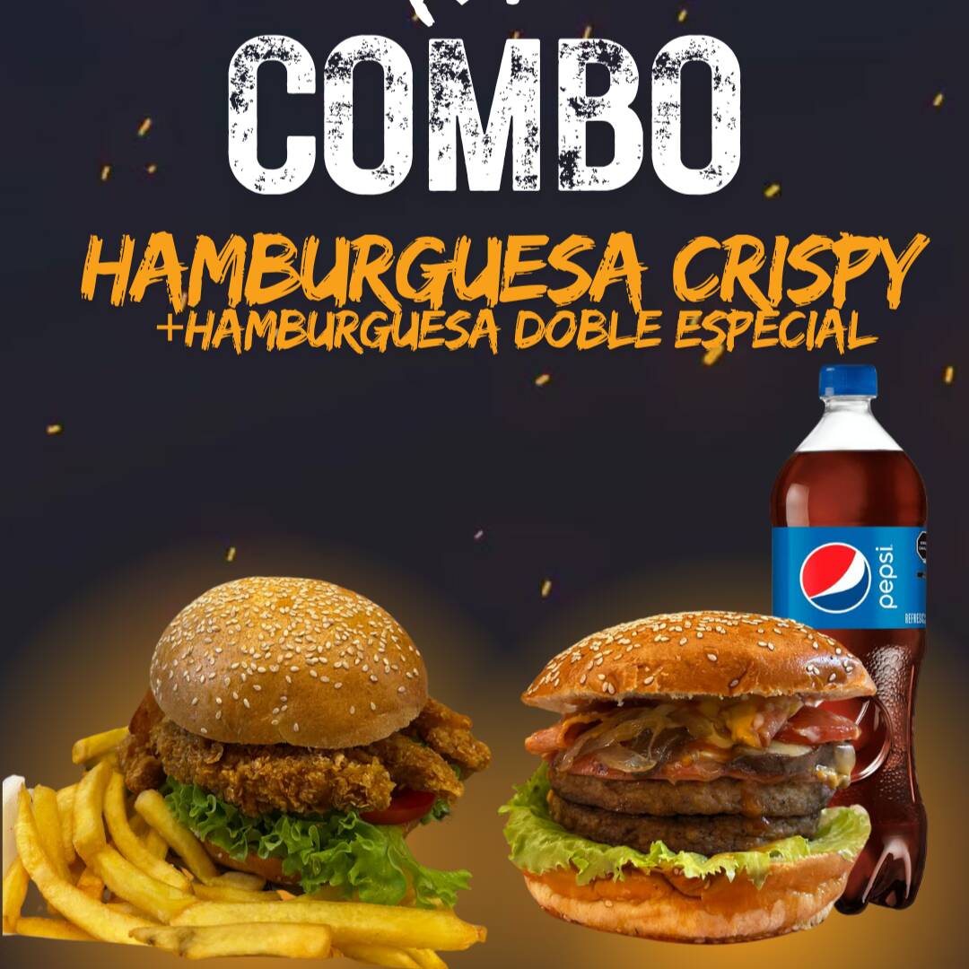 CRISPY C/PAPAS-DOBLE ARRACHERA C/P-PEPSI 1.75