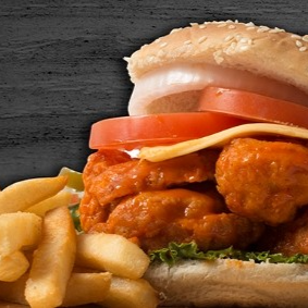 Hamburguesa de Boneless con papas