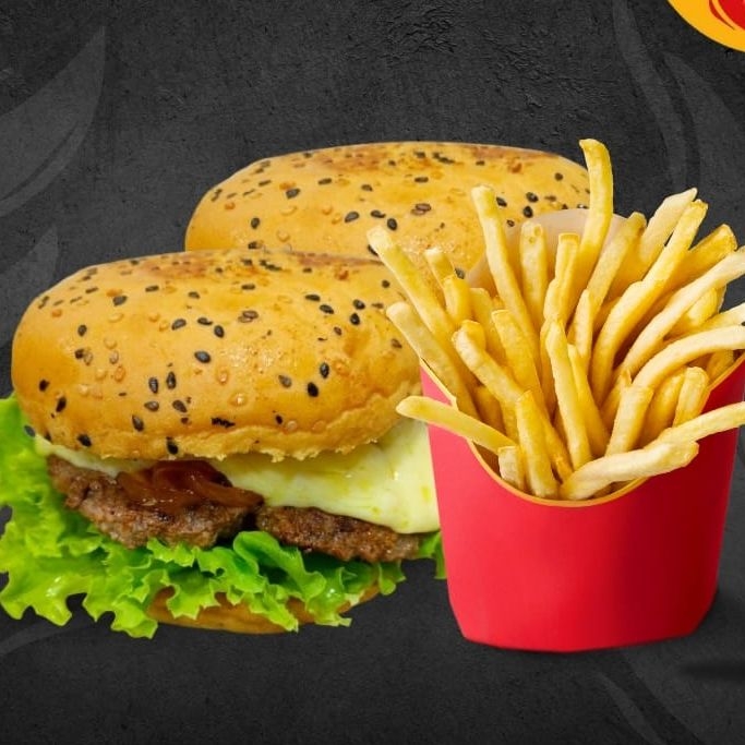 Burger Boom + Papas X2.