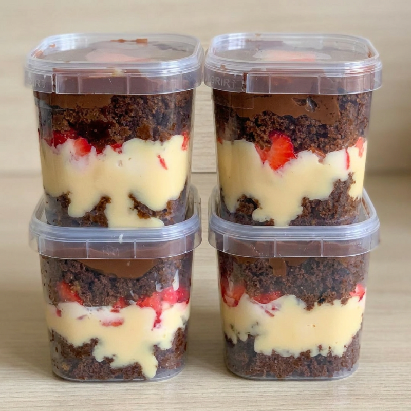 Bolo de chocolate fofinho com recheio cremoso de Ninho e morangos frescos irresistíveis!