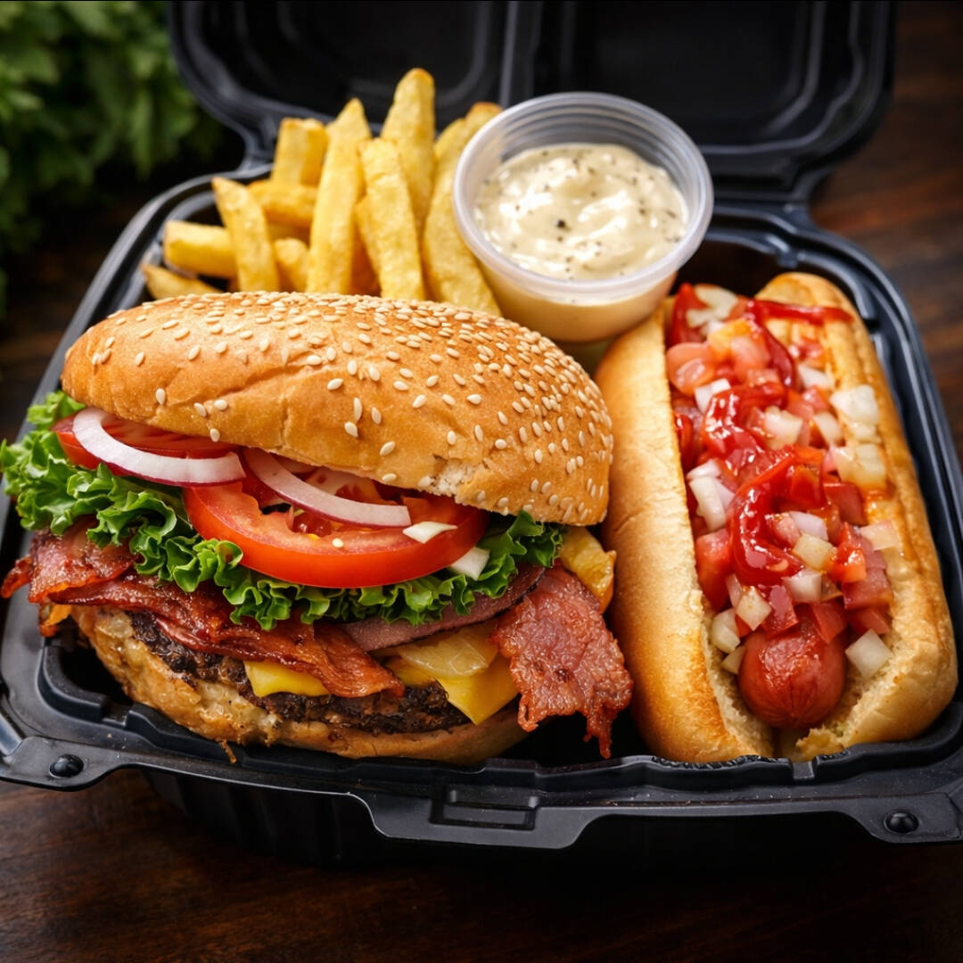 COMBO 2 Hamburguesa +Hot Dog +papas +refresco
