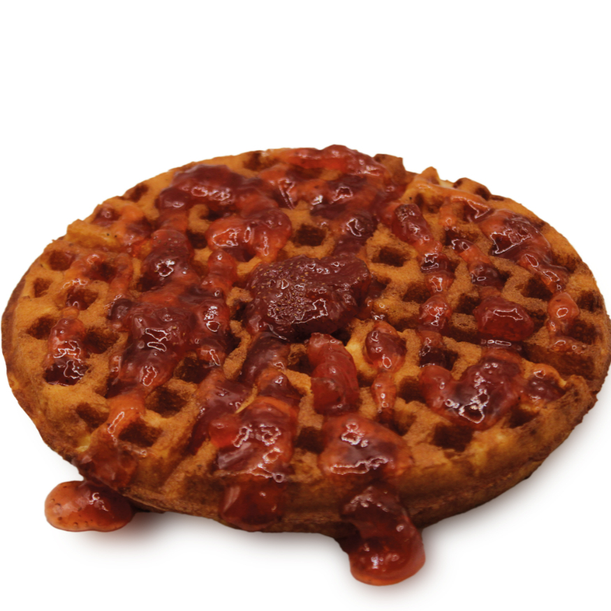 Waffle con Mermelada de Fresa 1pza