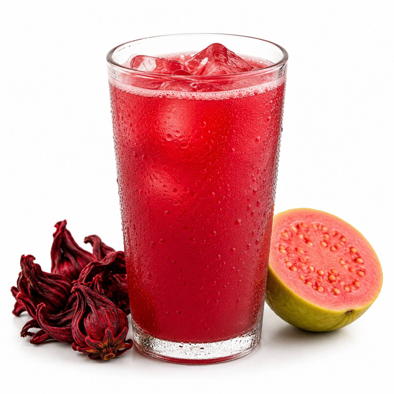 Agua de Jamaica con Guayaba
