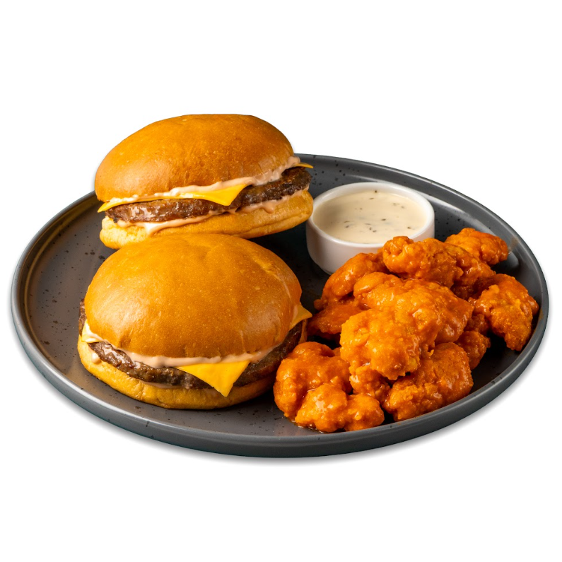 Combo Boneless 500g +2 Hamburguesas con Queso