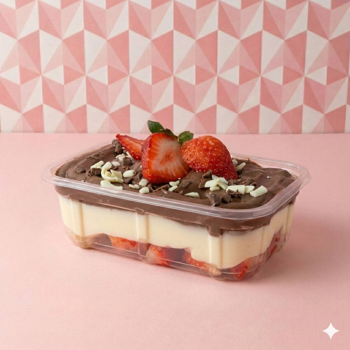 Morangos frescos e selecionados, cuidadosamente fatiados e combinados à textura aveludada do nosso creme belga. O equilíbrio perfeito entre a suavidade do chocolate branco e a presença marcante do chocolate preto. Uma sobremesa clássica, elevada a um novo nível de sabor.