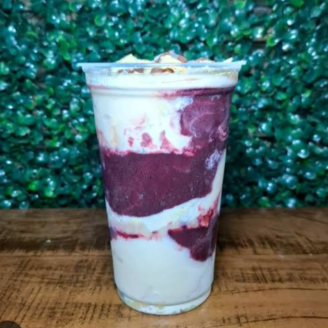 Delicioso açaí Copo de 500ml+ sorvete iogurte grego cremoso+cinco adicionais à sua escolha!!!
