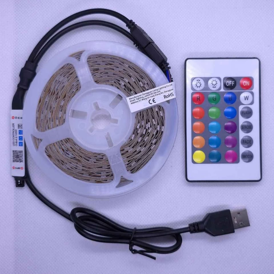 Luz Led 5 Metros con Enchufe USB 24 Teclas