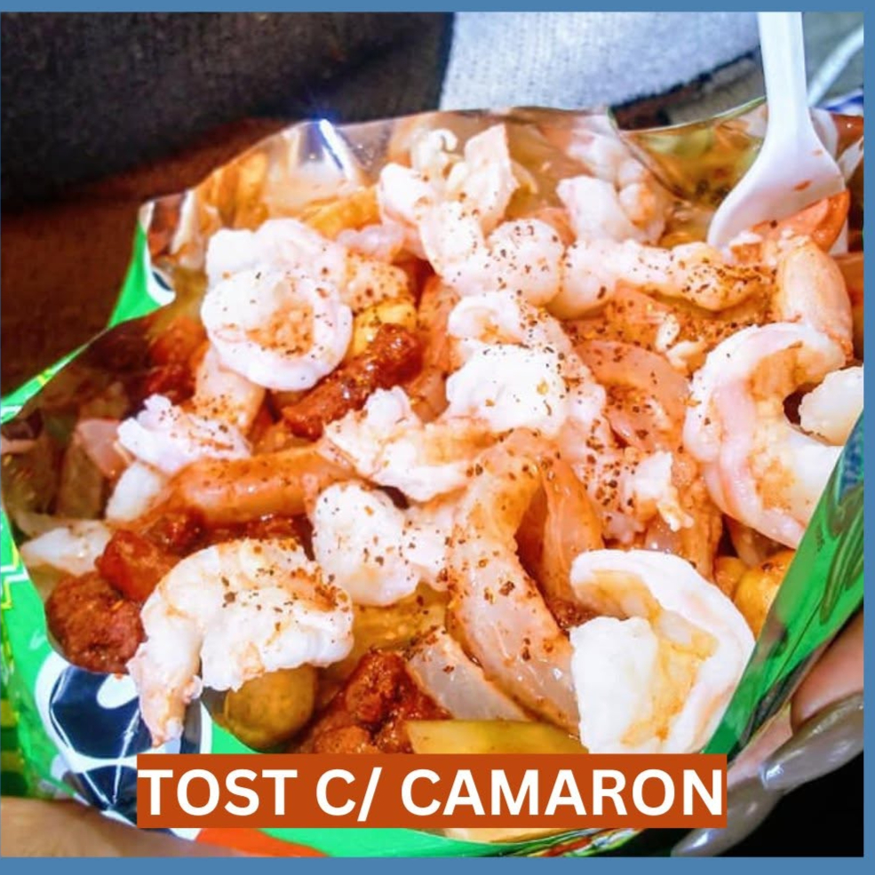 TOSTILOCOS CON CAMARON