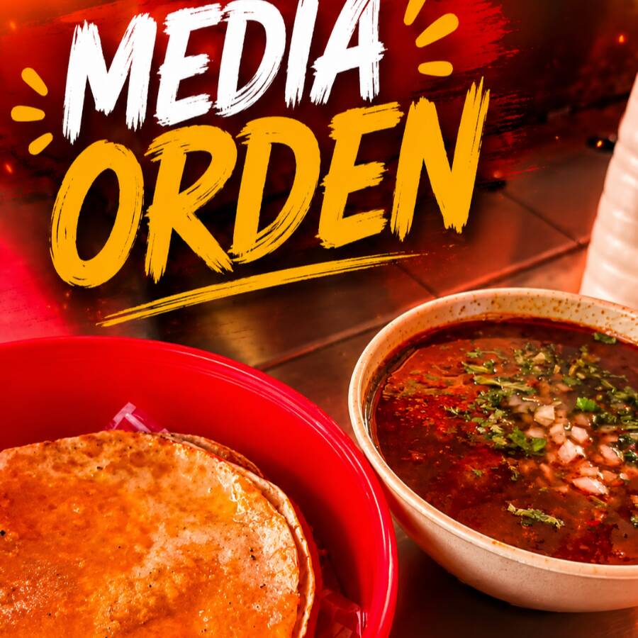 MEDIA ORDEN DE BIRRIA EN CALDO