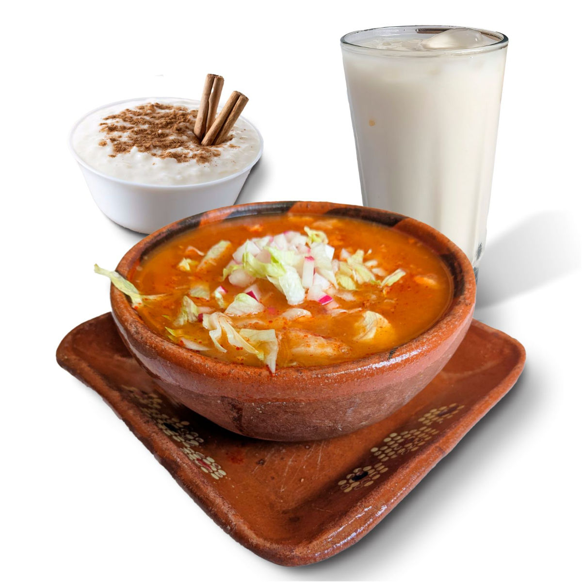 ¡Hazlo Paquete! ( Pozole Roj + Horchata + Postre )