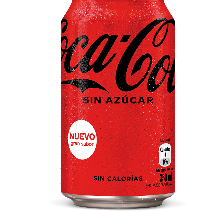 Coca Cola sin azucar lata