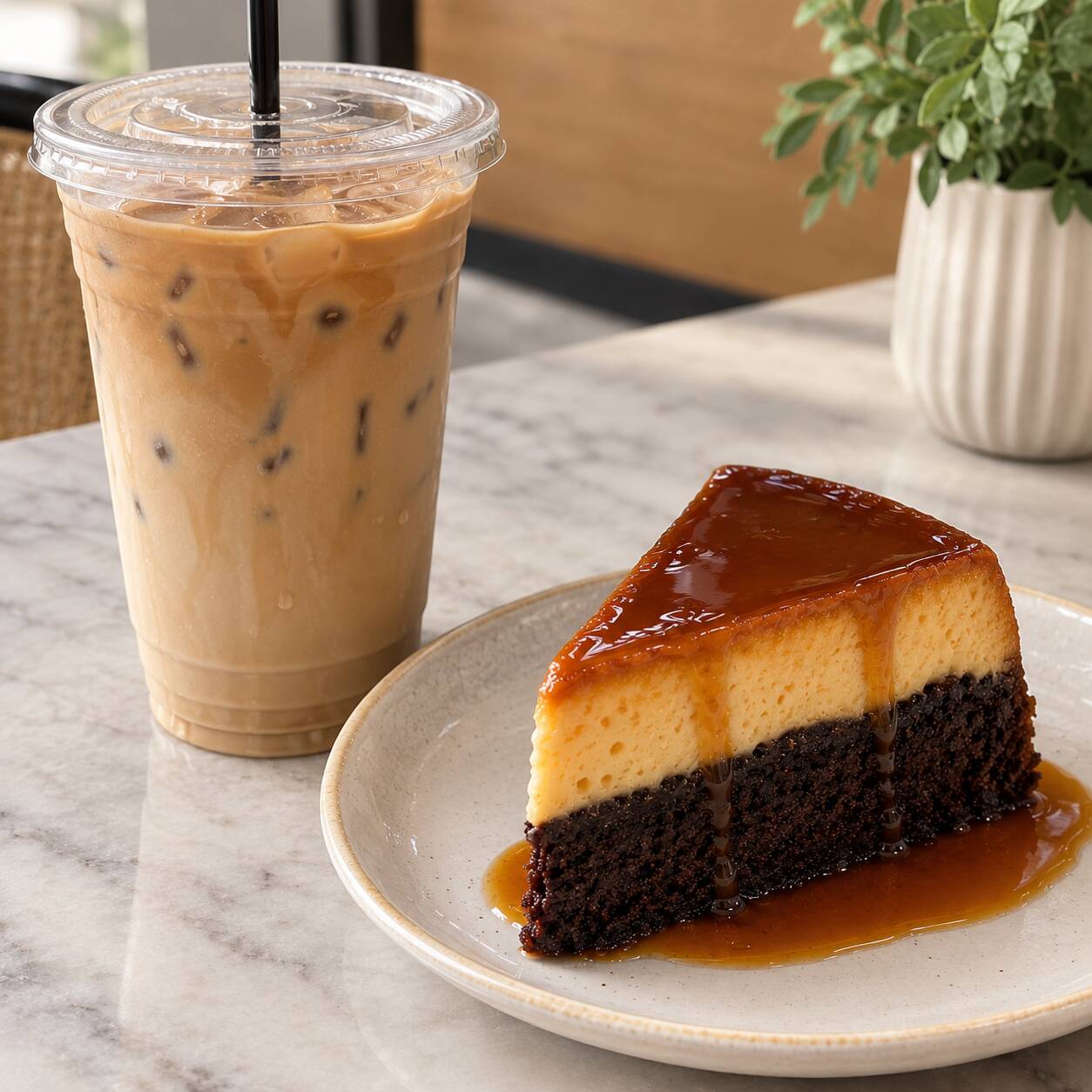 Latte Frío + Chocoflan