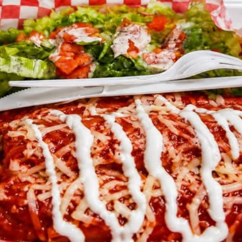 Enchiladas Rojas de Queso