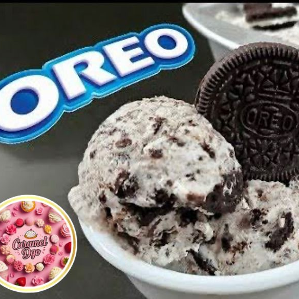 Medio litro de nieve de oreo