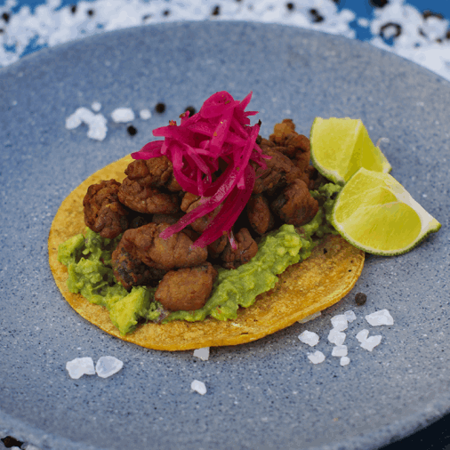 Taco de Chicharrón de Rib Eye