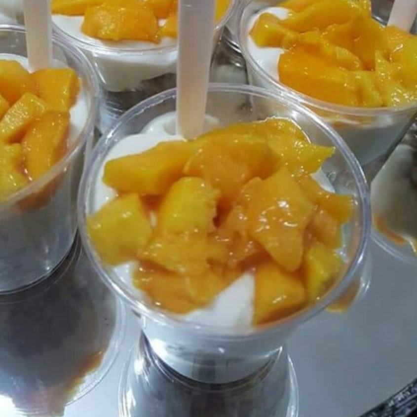 Durazno con crema
