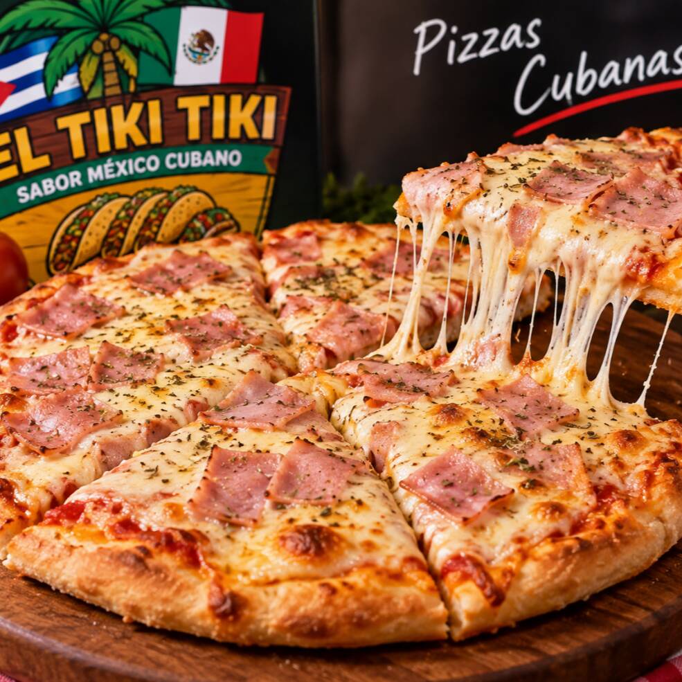 Pizza Cubana de Jamón y Queso