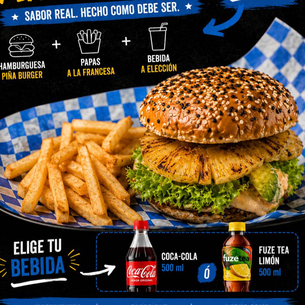 🍔🍟 COMBO PIÑA-BURGER