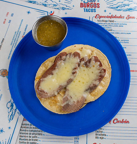 Taco de Lengua con queso