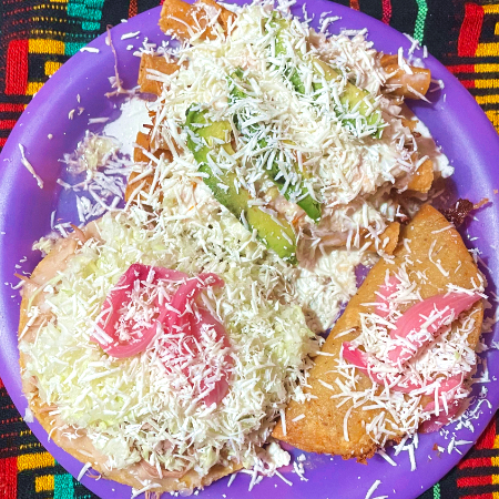 COMBO PKT Llenes 6Flautas+ Sope+ Taco Dorado+ Té