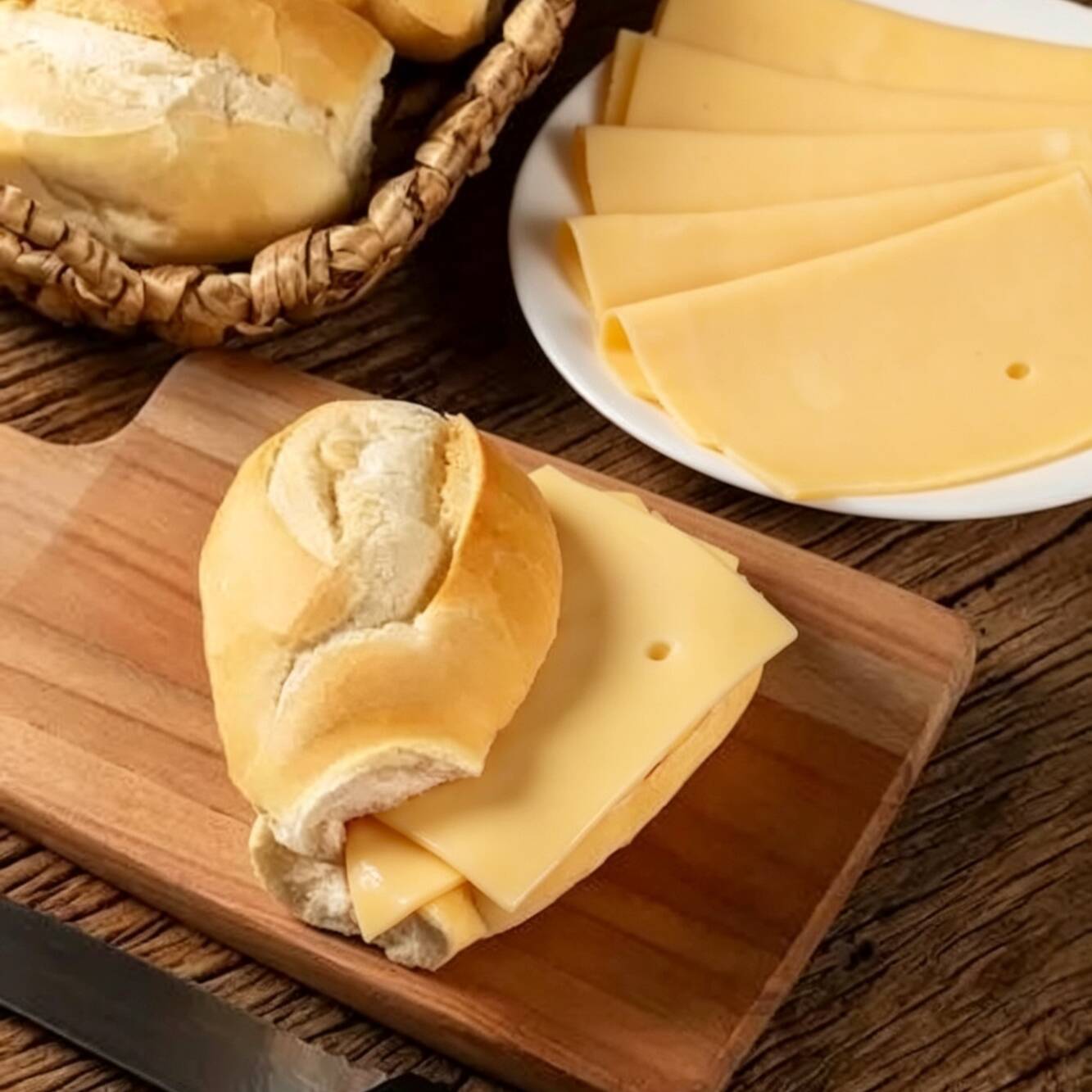 9 Paes + 300 Grama de Queijo mussarela