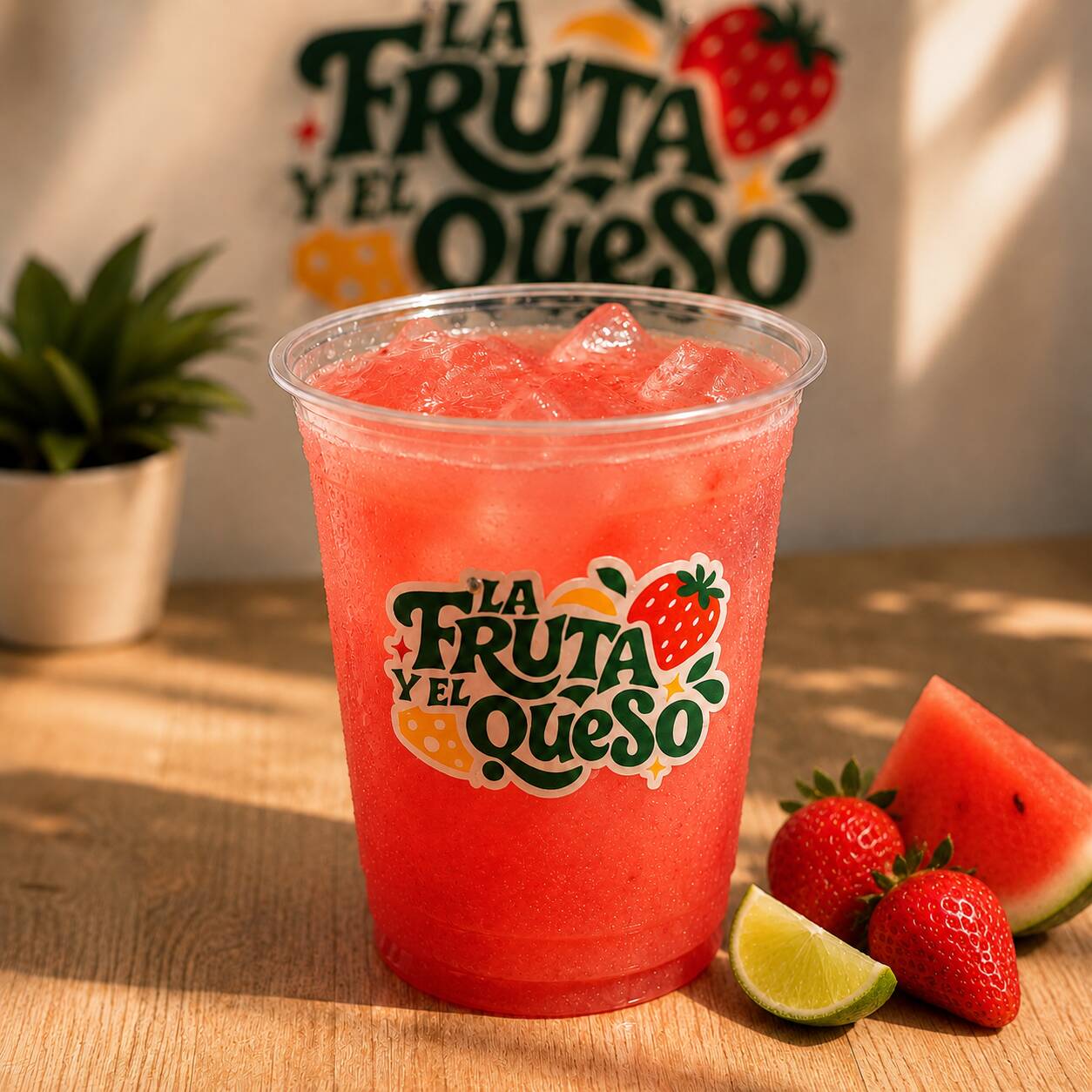 Agua Fresca de Sandía, Fresa y Limón
