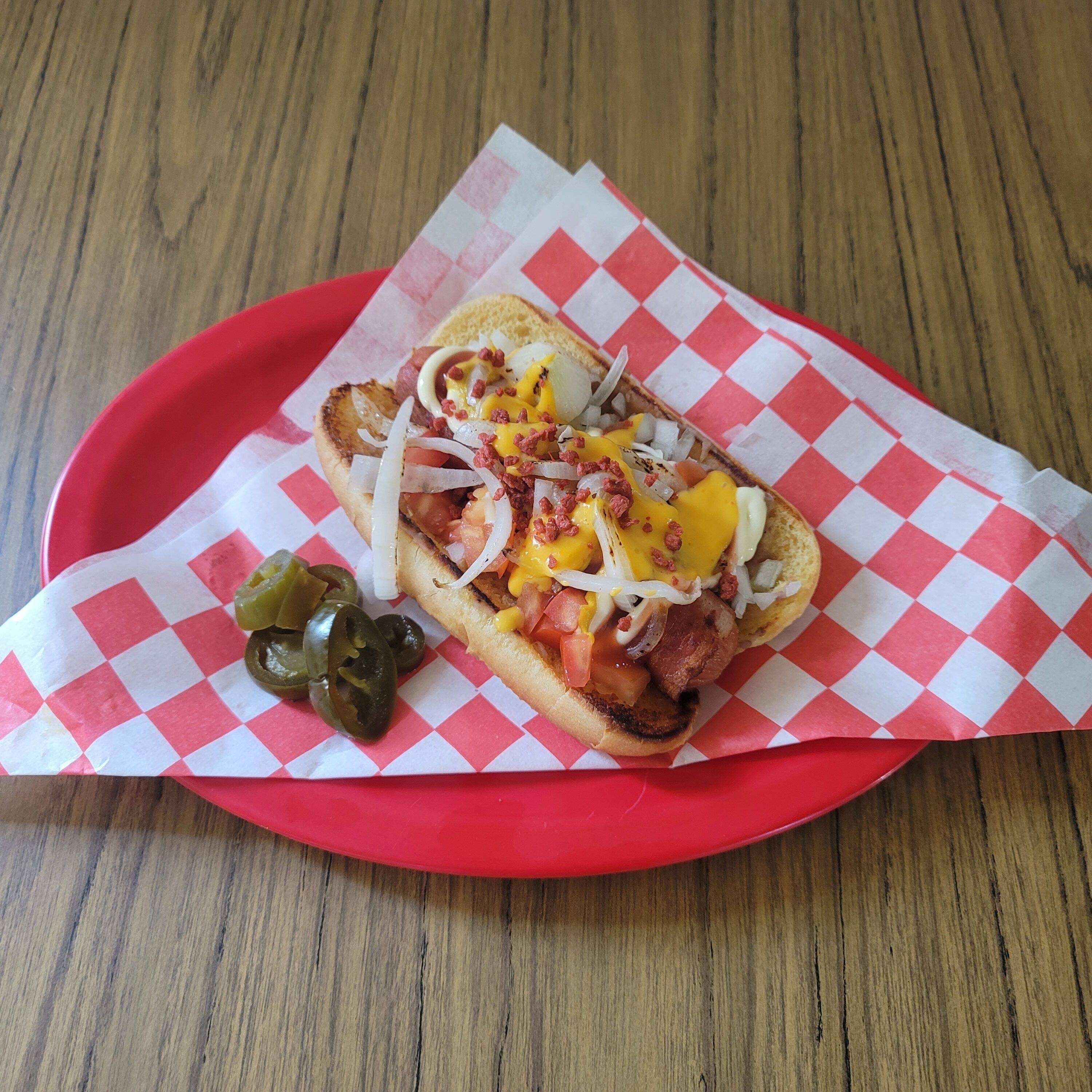 Hot Dog Envuelto En Tocino