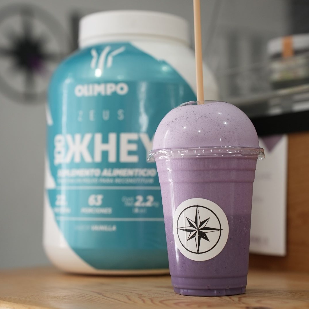 Licuado de Proteína de Vainilla con Blueberries
