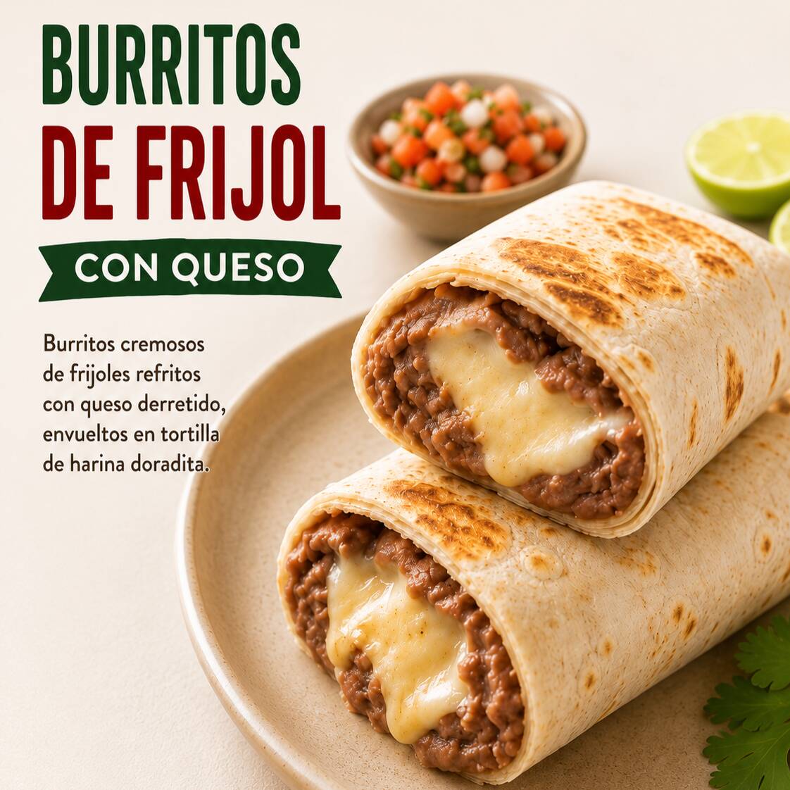 Burritos frijol c/ Queso