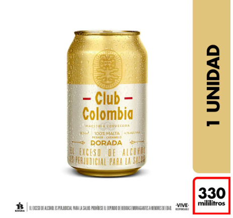 Club Colombia Dorada 330ml.