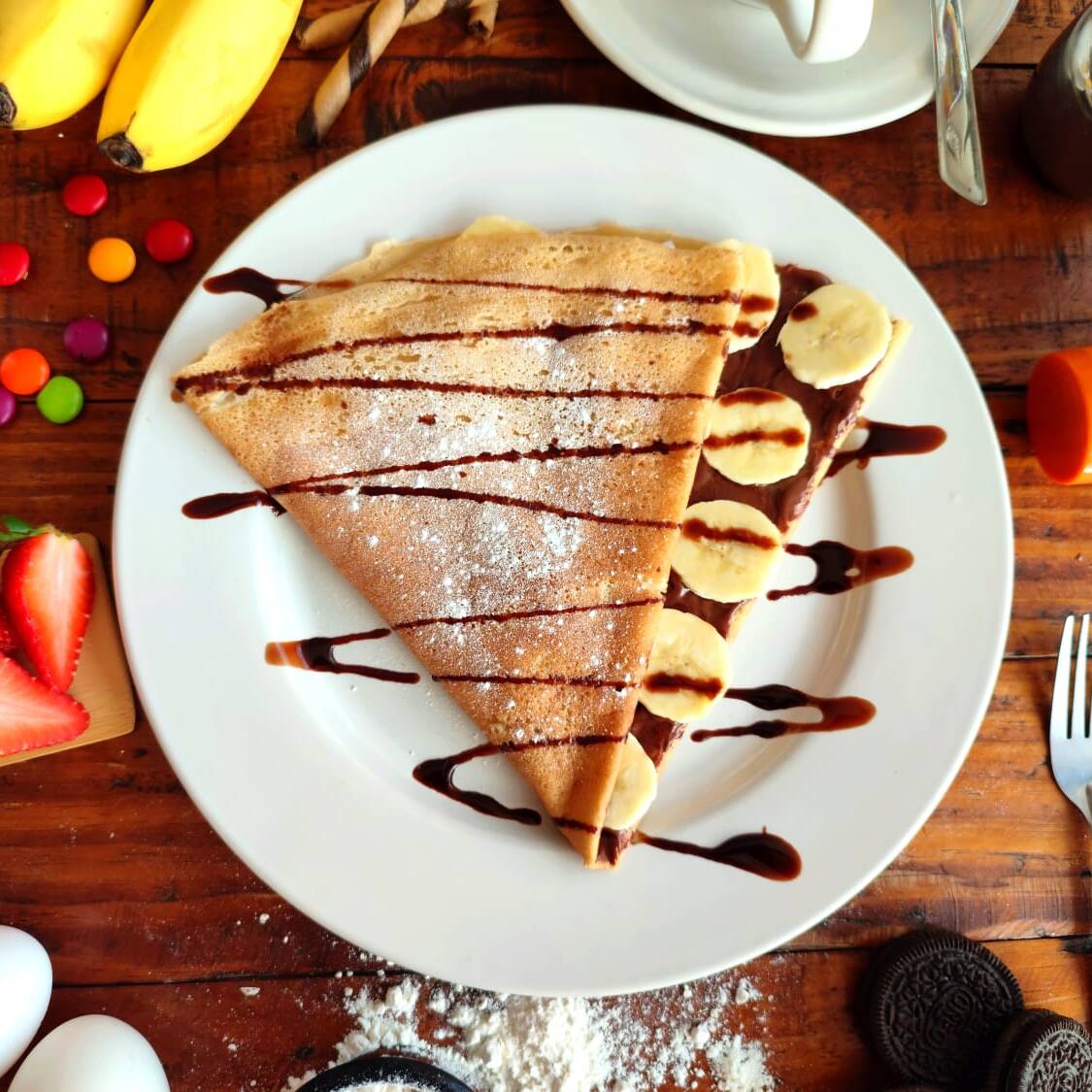 Crepas con Nutella y Plátano.
