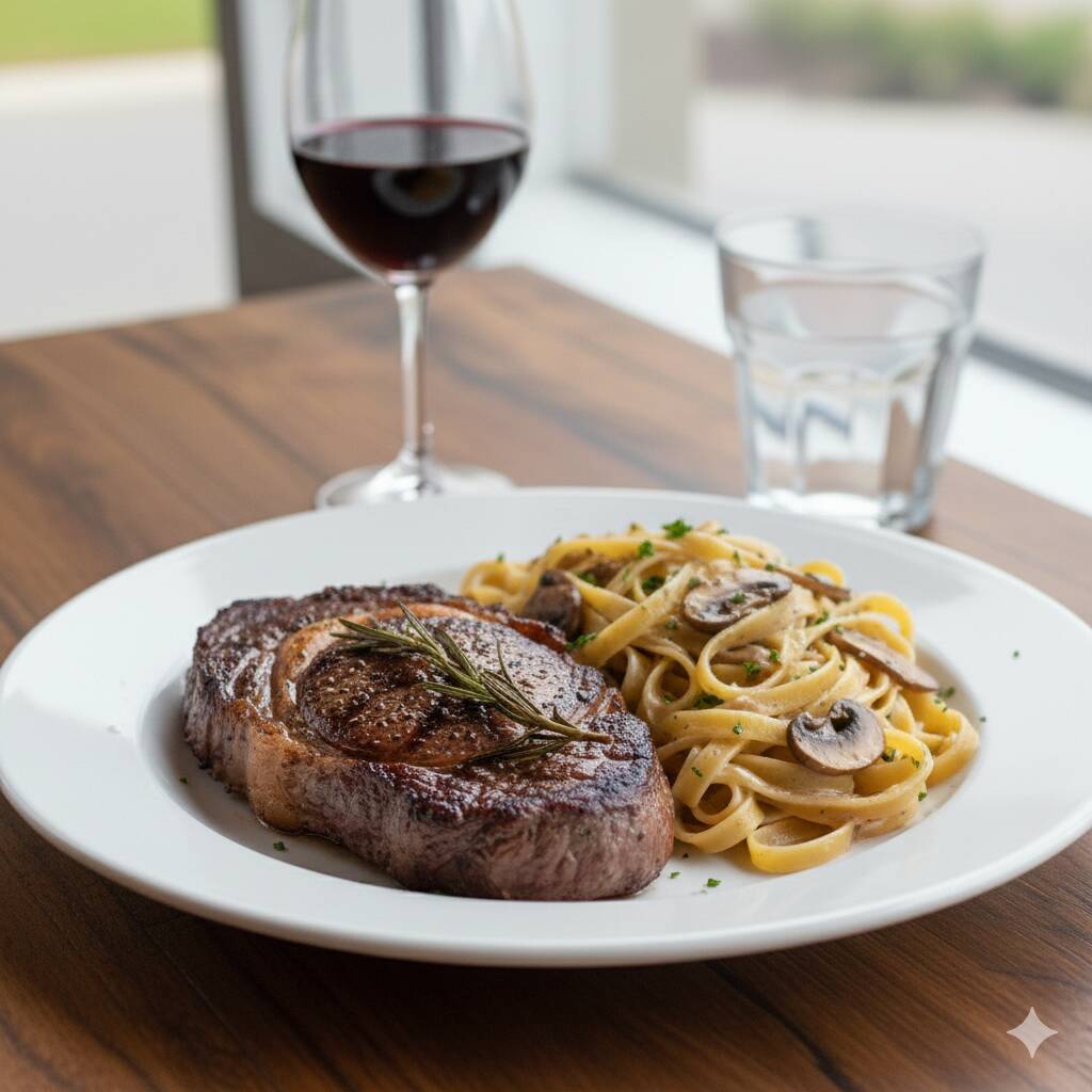 Bisteca Fiorentina & Fetuccini