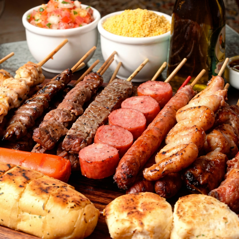 Combo com 12 deliciosos espetinhos
