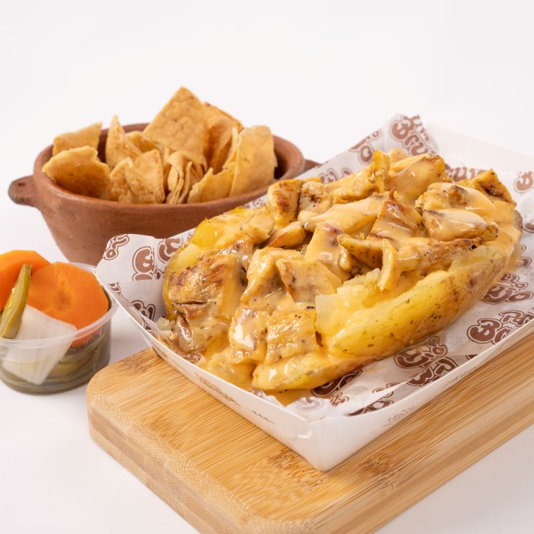 Papa al Horno con Pollo
