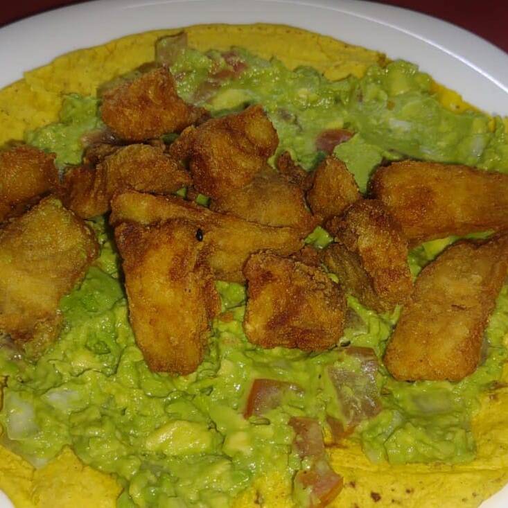 Taco chicharron de pescado