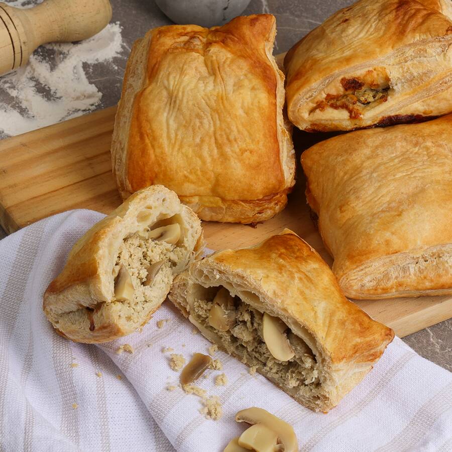 Pastel Pollo y Champiñones