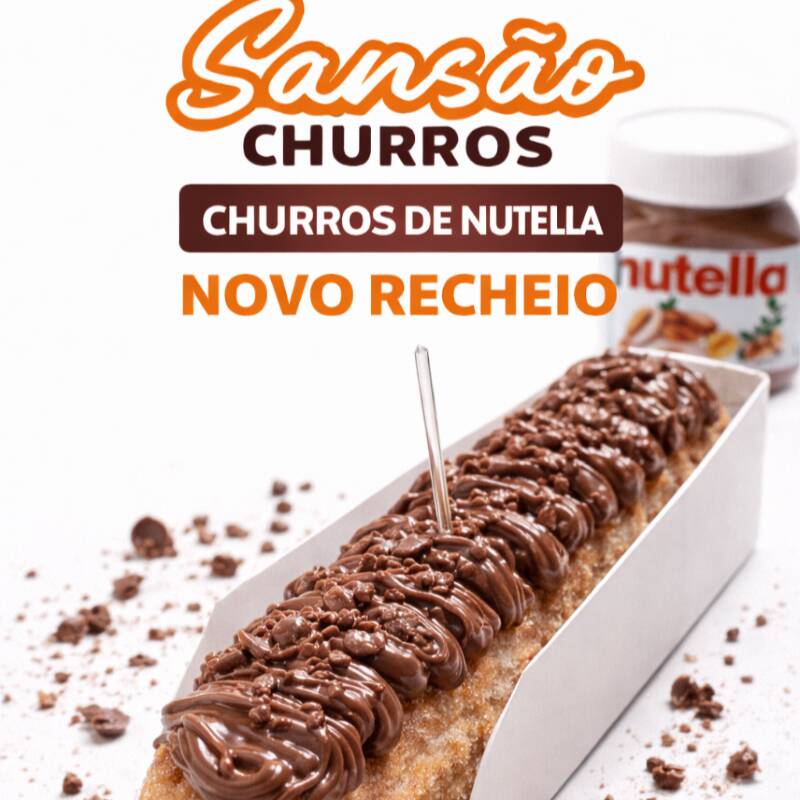 _Churros de Nutella Irresistível! 🍫😋_ Delicie-se com o sabor cremoso da Nutella em um churros crocante e perfeito! 😍 _Importante:_ Nosso churros de Nutella não acompanha granulados . Mas não se preocupe! Você pode adicionar seus granulados favoritos separadamente! 😉 _Monte seu churros como você quiser! 😊_ Faça seu pedido agora e aproveite!