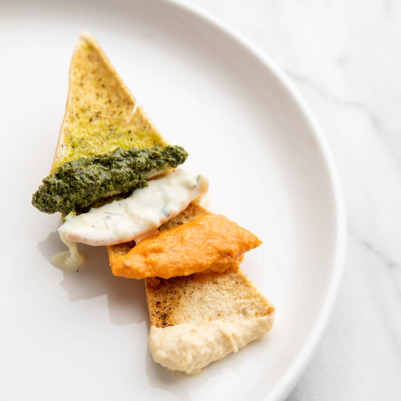 Pita Chips con spread