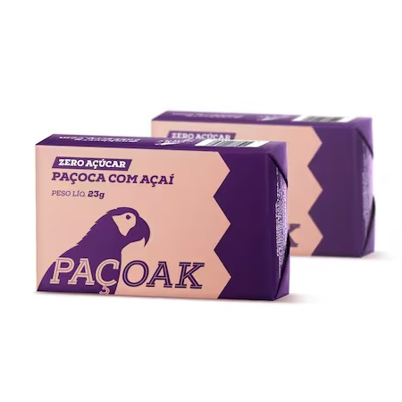 Paçoca zero açúcar com açaí oakberry. Opção saudável, nutritiva e proteica para apoiar refeições intermediárias
ou pra substituir doces calóricos. Peso: 20g und. Alérgicos: Contém amendoim. Pode conter traços castanha de cajú e leite. (20g)