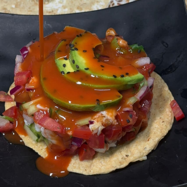 Tostada de Ceviche Tradicional Ahogado