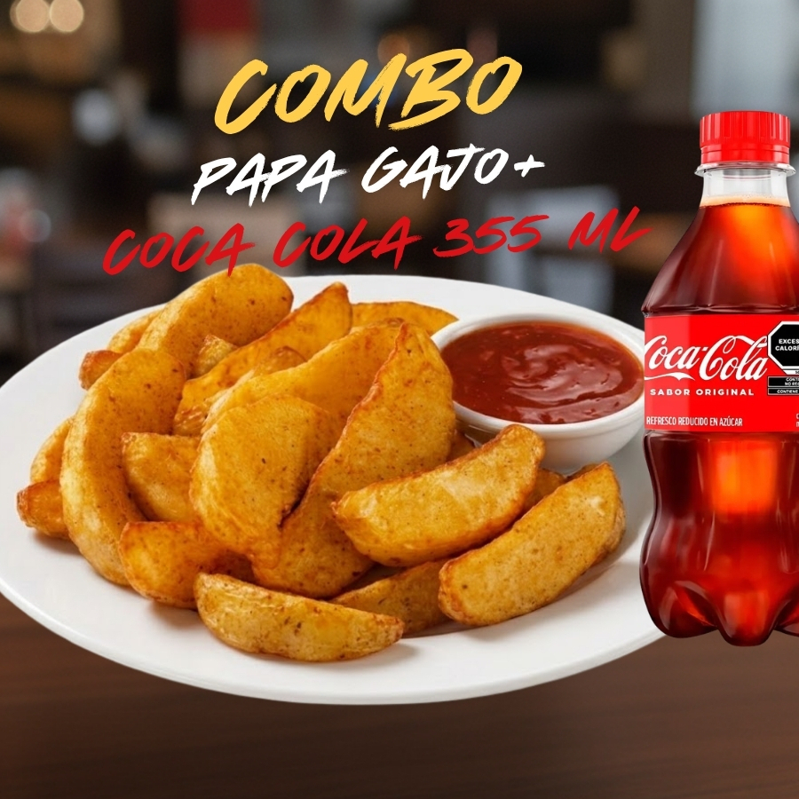 Combo Papas Gajo + Coca Cola(PET 355 ml)