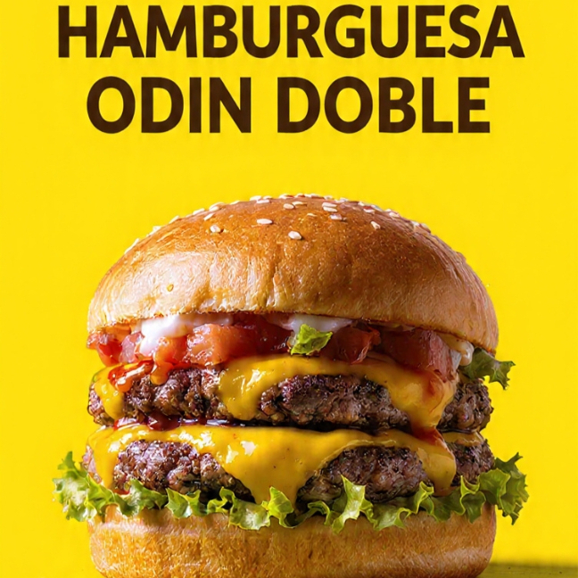 Hamburguesa Doble de res