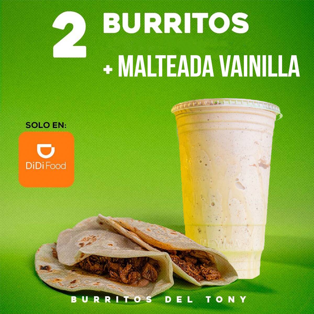 Combo 2 Burritos + Malteada Vainilla CH