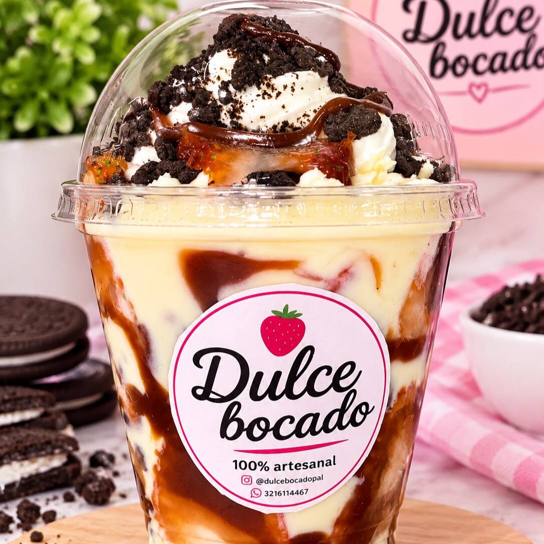 Fresas con crema Vaso pequeño