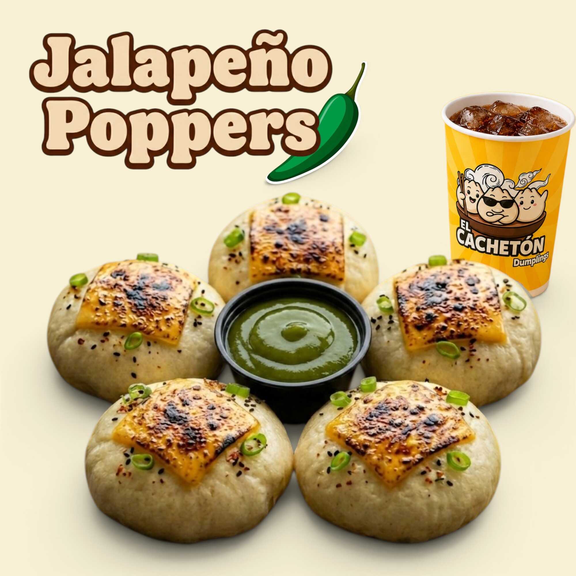 JALAPEÑO POPPERS - DUMPLING - 5 PIEZAS