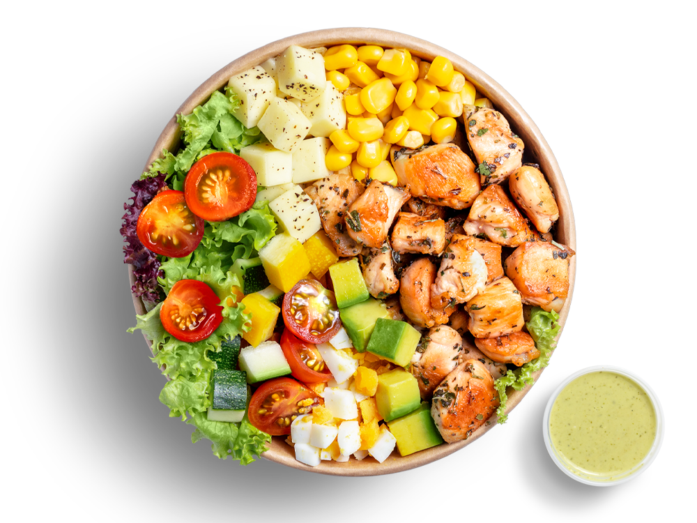 Ensalada MEGA Pollo Finas Hierbas