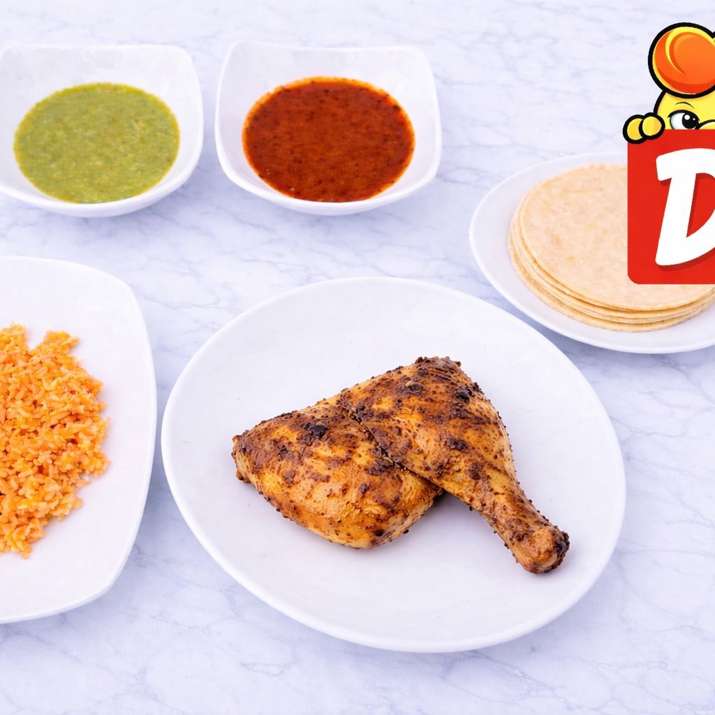 1/4 POLLO + SALSA + TORTILLAS + 1 COMPLEMENTO