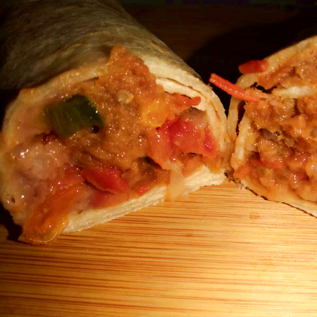 BURRITO DE MACHACA CON VERDURAS